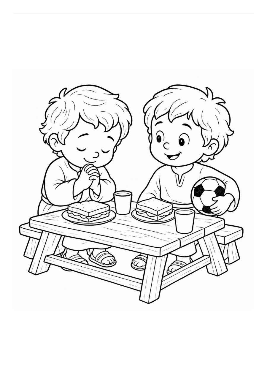1 Corinthians 10:31 coloring page worksheet for kids — preview