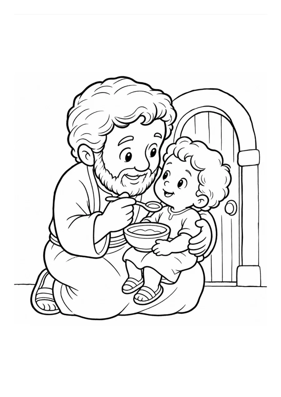 Hosea 11:4 coloring page worksheet for kids — preview