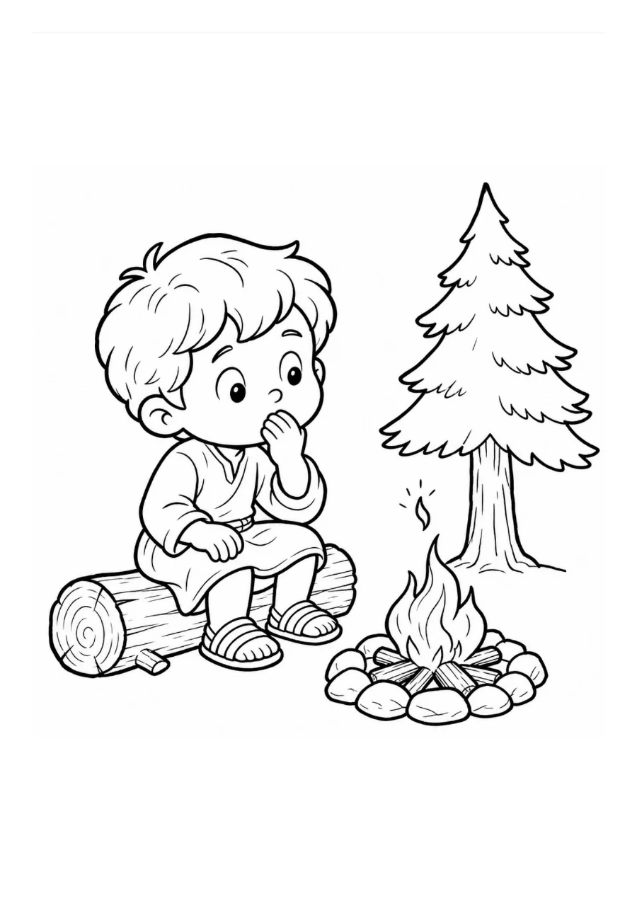 James 3:5 coloring page worksheet for kids — preview